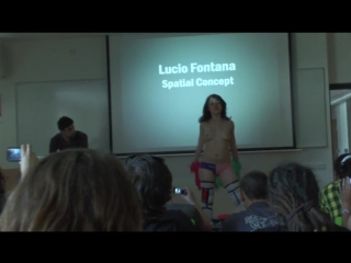funny sexy video - cute girl strips at lecture